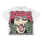 New Gothic Funny Street Trend Hip-Hop Printed High Street Casual Men's And Women's Short-Sleeved Round-Necked T-Shirts-Outfit