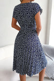 Floral Pleated Belted