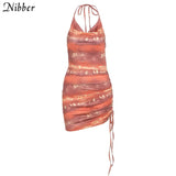 Sleeveless Multicolor Printing Cut Out Mini Wrap Dresses for Women's 2021 Summer Hot Deals Beach Bodycon Elegant