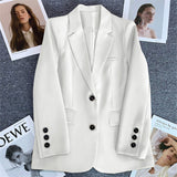 Toloer Suit Jacket Female 2024 Spring And Autumn New Style Casual Texture Fried Street Suit Korean Version Suit Jacket Suit-Outfit