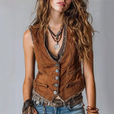 Vest Women's Sleeveless Cowboy Vest