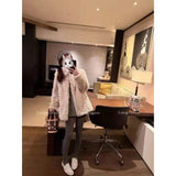 Cloud Stone Fox Thick Warm Bat Sleeve Fur One-Piece Shawl Woman Lazy Smooth And Environmentally Friendly