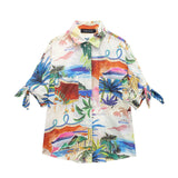 2024 New Street Style Printed Shirt 2565157 Printed Fan Flute Skirt 2516158 Set-Outfit