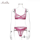 2019 Floral Lace Bra And Panty Set Women Bodycon Intimates Lingerie Set Underwear Set Bralette Lace Brief Set