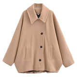 And Winter New Wool Blended Short Coat Coat 8353724-Outfit