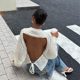 Spring And Summer Asymmetric Neck Folding Side Long-Sleeved