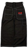 Y2K Gothic Jeans Male High Street Personality Pattern Loose Straight Tube Wide-Outfit