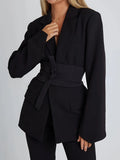 Temperament Belt Suit Jacket