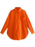 Long Shirts For Women 2022 Solid Loose Blouses With Button Casual Tops For Ladies Pink Oversized Boyfriend Shirts
