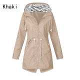 Winter Windbreaker Jacket Coat Lightweight Oversized Hooded Zipper Outdoor Coat Hiking Clothes Female Waterproof
