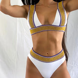 Waist Bikini 2021 New Sexy Swimwear Women Patchwork Swimsuit Female Two Pieces Bikini Set Bathing Suit Summer Beach Wear