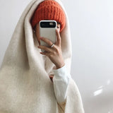 Mohair Thick Scarf Female Autumn And Winter Warm Double-sided Korean Version Of The Wild Long Collar