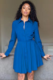 Ruffles Botton-Open Long Sleeve Shirt