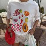 Fruit Wine Printed Graphic Tee-Outfit