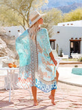 Women's New Holiday Beach Burqa Chiffin Print Cardigan Shawl Shawl