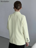 High-quality Office Ladies Loose Blazer 2022 Spring Summer Fashion Notched Collar Single-breasted Suits