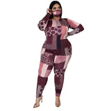 Plus Size Clothing 2 Piece Set Tracksuit Stretch Top and Pants Outfits Jogger Sweatsuit Matching Set Wholesale