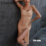 Leopard printed sexy sundress Summer spring shir elegant slim high split sleeveless dress Ladies white holiday