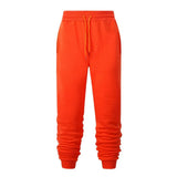 Fashion Brand Men Solid Color Sweatpants Men's Simple Slim Wild Trousers Spring New Drawstring Casual Pants