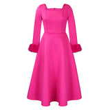 Party Dress Winter Temperament Elegant Hairy Decorative Dress African