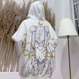 Anime Winter Women Hoodie Cute Cartoon Long Sleeve Casual Hoodie Oversized Sweatshirt Harajuku Tops Fashion Pullover