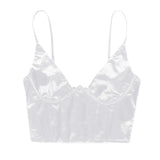 Women's Sleeveless V-Neck Zipper High Street Crop Top 2021 Fashion Party Sexy Club Vacation Pullover Camisole