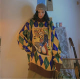 Autumn Thick Japanese Women Sweaters Korean Turtleneck Long Sleeve Cartoon Sueter Mujer ULzzang Harajuku Sueter