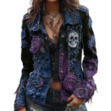Trend 3D Digital Pattern Printing Fashion High Street Denim Jacket Men And