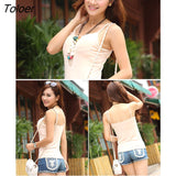 Women Solid Padded Bra Spaghetti Camisole Top Vest Female Camisole With Built In Bra 6