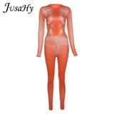 Autumn Y2K Polka Dot Two Pieces Sets for Women Stretched Long Sleeves Crop Top+Pants Body-Shaping Matching Outfits