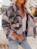 Fashion Print Chest Pocket
