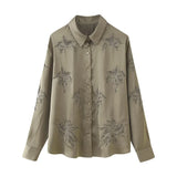 Street Style Beaded Embroidered Shirt With Beaded Embroidered Pants In Spring 2024-Outfit