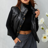 Women Fall Winter Puffer Vests Jackets Warm Sleeveless Coats Harajuku 2023 y2k Clothes Luxury Vintage Crop Waistcoat Streetwear-Outfit