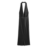 New Spring Pleated Dress With A Collar And A Sexy Long Dress-Outfit