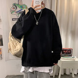 Embroidered Sweatshirt 2021 Autumn Letter Print Women Oversized Sweatshirts Harajuku V-neck Long Sleeve Pullover