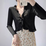 Knitted Cardigan Women's Thin Suspender Skirt With Air-Conditioning Blouse Summer Shawl Ice Silk Small Shoulder Fairy Gas Jacket-Outfit