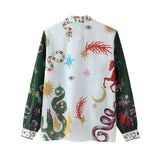 Summer Printed Positioning Shirt Printed Loose Casual Trousers Set-Outfit