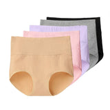 5 pcs/Pack !High Waist Women Panties Tummy Control Briefs Cotton Slimming Underwear Plus