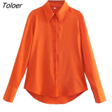 Women Fashion Turn Down Collar Yellow Breasted Casual Blouse Office Ladies Long Sleeve Shirt Chic Blusas Tops