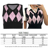 girl Sweater Vest women jumper V Neck pullover Knitted Vests Women y2k Preppy Style Crop Top Autumn 2020 solid