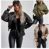And Winter New Fashion Solid Color Short Zipper Jacket Cotton
