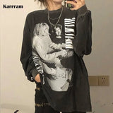 Grunge Oversized Black Women Hoodies Vintage Clothes Hippie Harajuku Goth Anime White Sweatshirts Female Emo 2021