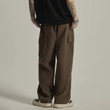 Overalls Men's Spring And Autumn New Tide Brand Ins Loose Straight Tube Wide-Legged Casual Trousers-Outfit