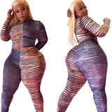 Size Clothing 5XL 2 Piece Set Women Outfits Leopard Patchwork Matching Set Strethy Casual Tracksuit Wholesale