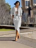 Summer New Pure Color Are Clasp Design Casual Trousers Two Sets Of