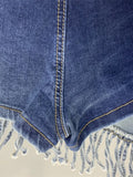 2023 Summer New Women's Skirt Solid Color High Waist Irregular Tassel Denim Skirt Versatile Fashion Female Tide