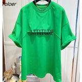 T Shirts Women Summer Short-sleeved T-shirt Loose Casual Design Sense Printing Tshirt Bottoming Tops Aesthetic