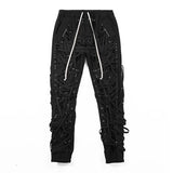 Cross Bandage Pants For Women High Waist Full Length Plus Size Casual Black Trousers Female 2022 Spring New
