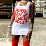 Dress Women Summer Sexy Bodycon Y2k Queen Letters Print Casual Short Sleeve Sport Punk Tracksuit Slim Work Daliy Vestidos-Outfit