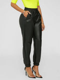 High Waist PU Leather